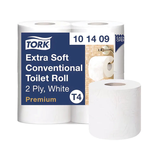 Tork Extra Soft Conventional Toilet Roll Premium 2-Ply 200 Sheets Per Roll 9x4 (Pack of 36) 101409