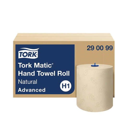 Tork Matic Paper Hand Towel Roll Natural (Pack of 6) 290099