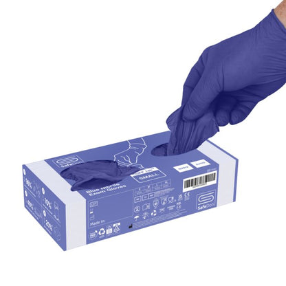 SafeDon SD912 Blue Nitrile Powder Free Exam Gloves