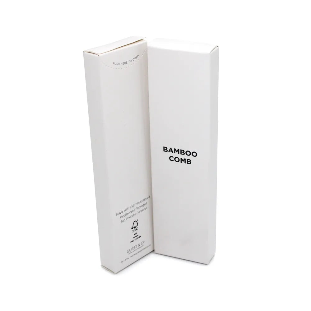 White Boxed Bamboo Comb (Pack of 250) I019A