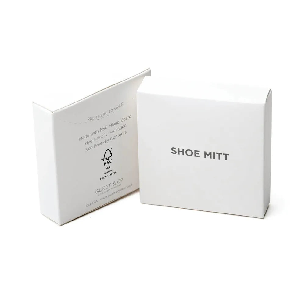 White Boxed Eco White Cotton Shoe Mitt (Pack of 250) I012