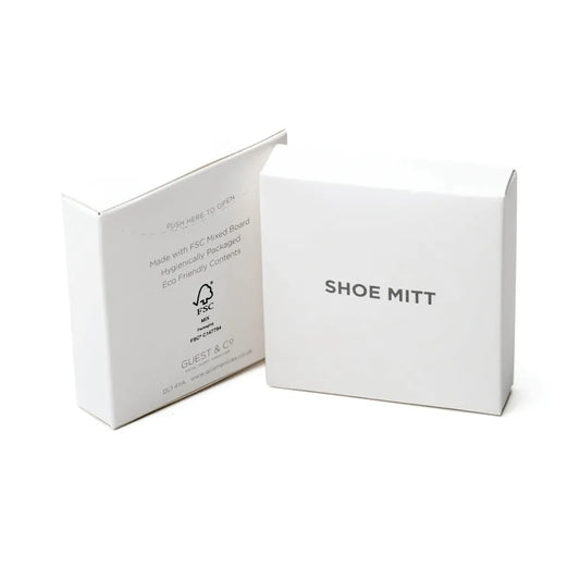 White Boxed Eco White Cotton Shoe Mitt (Pack of 250) I012
