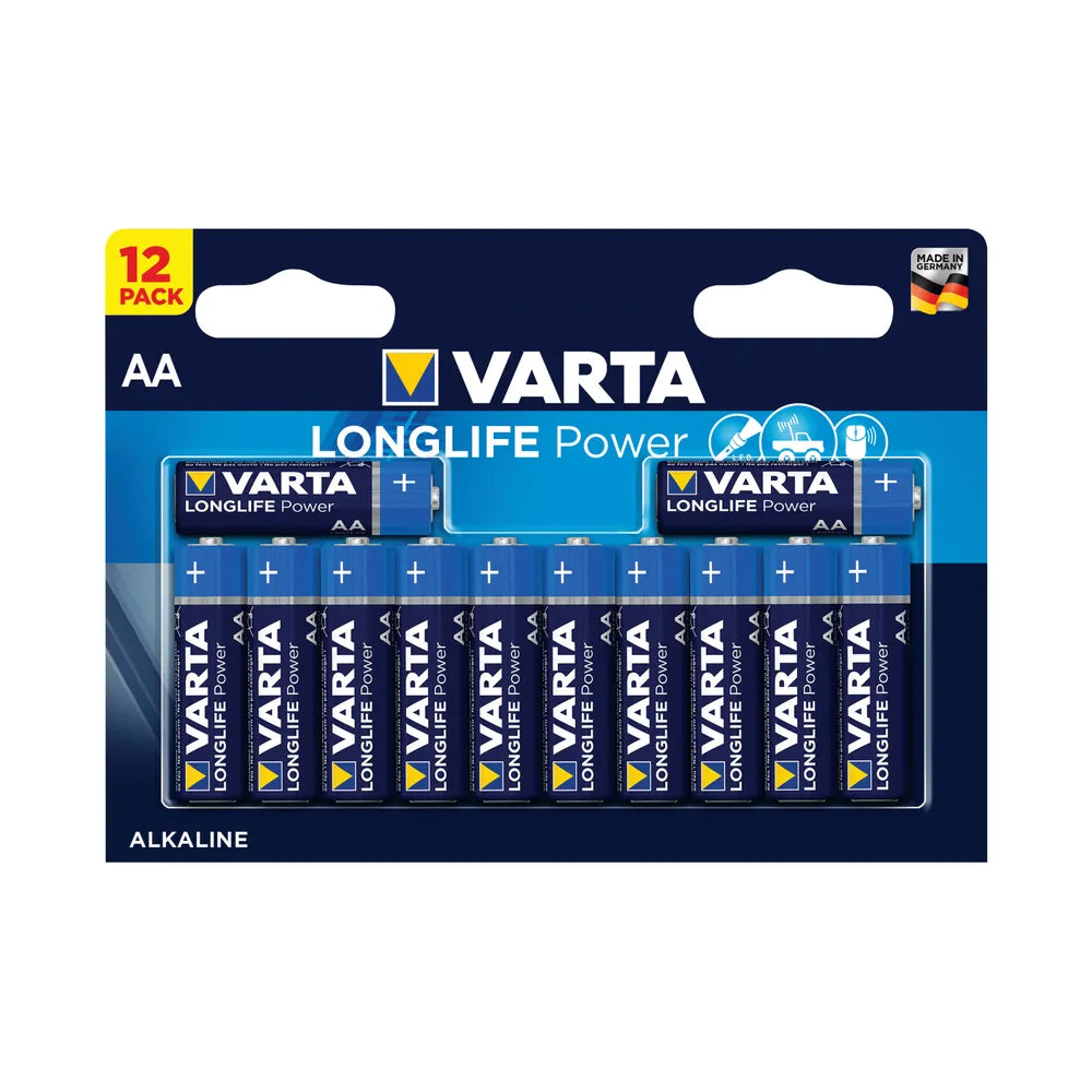 Varta AA Long life Battery Alkaline (Pack of 12) 4906121482